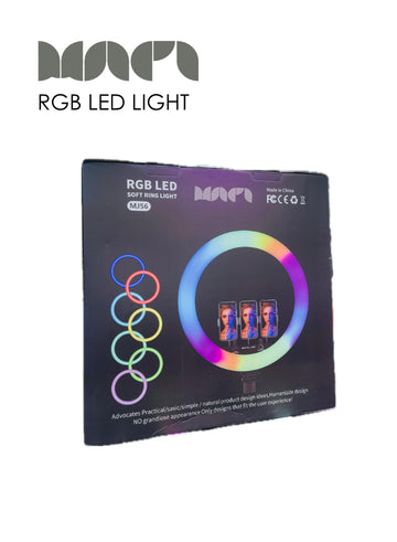 MNPI RGB LED Soft Ring Light – Professional Multi-Color Studio Lighting with Phone Holder